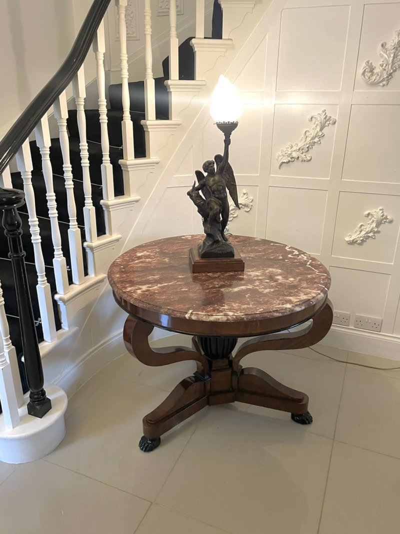 Outstanding Quality Antique French Victorian Marble Top Centre Table - Image 3